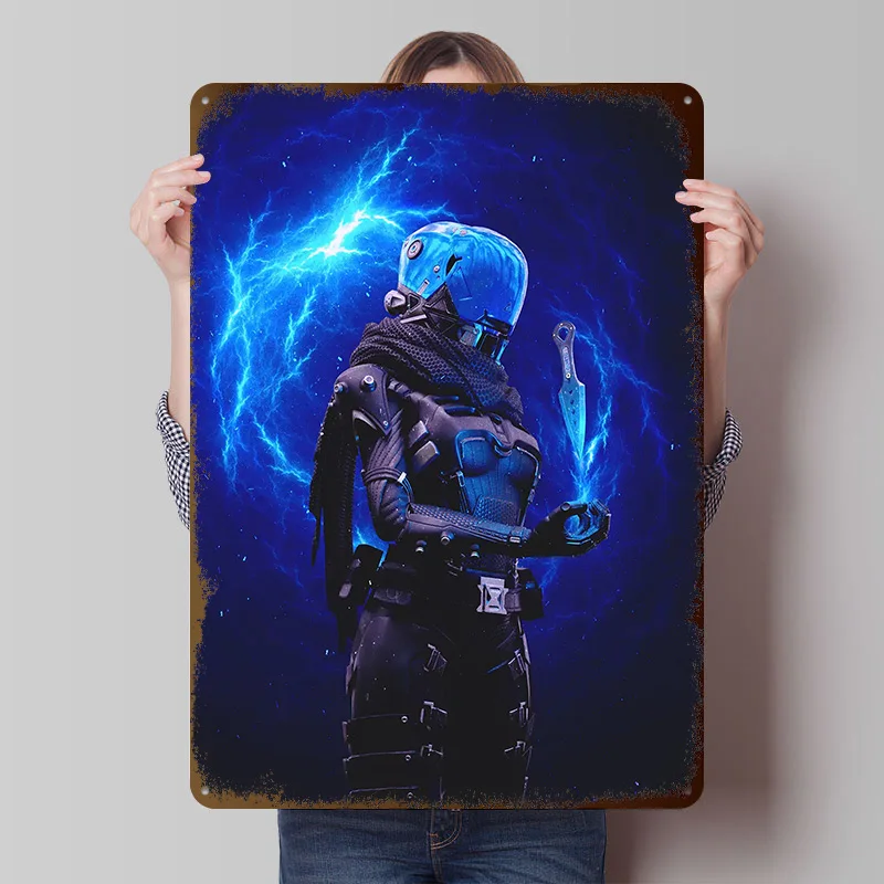 WRAITH WITH KNIFE Metallposter, individuelle Wandkunst, Retro-Vintage-Metallblechschilder zur Dekoration, Schlafzimmer, Heimdekoration, Accessoires