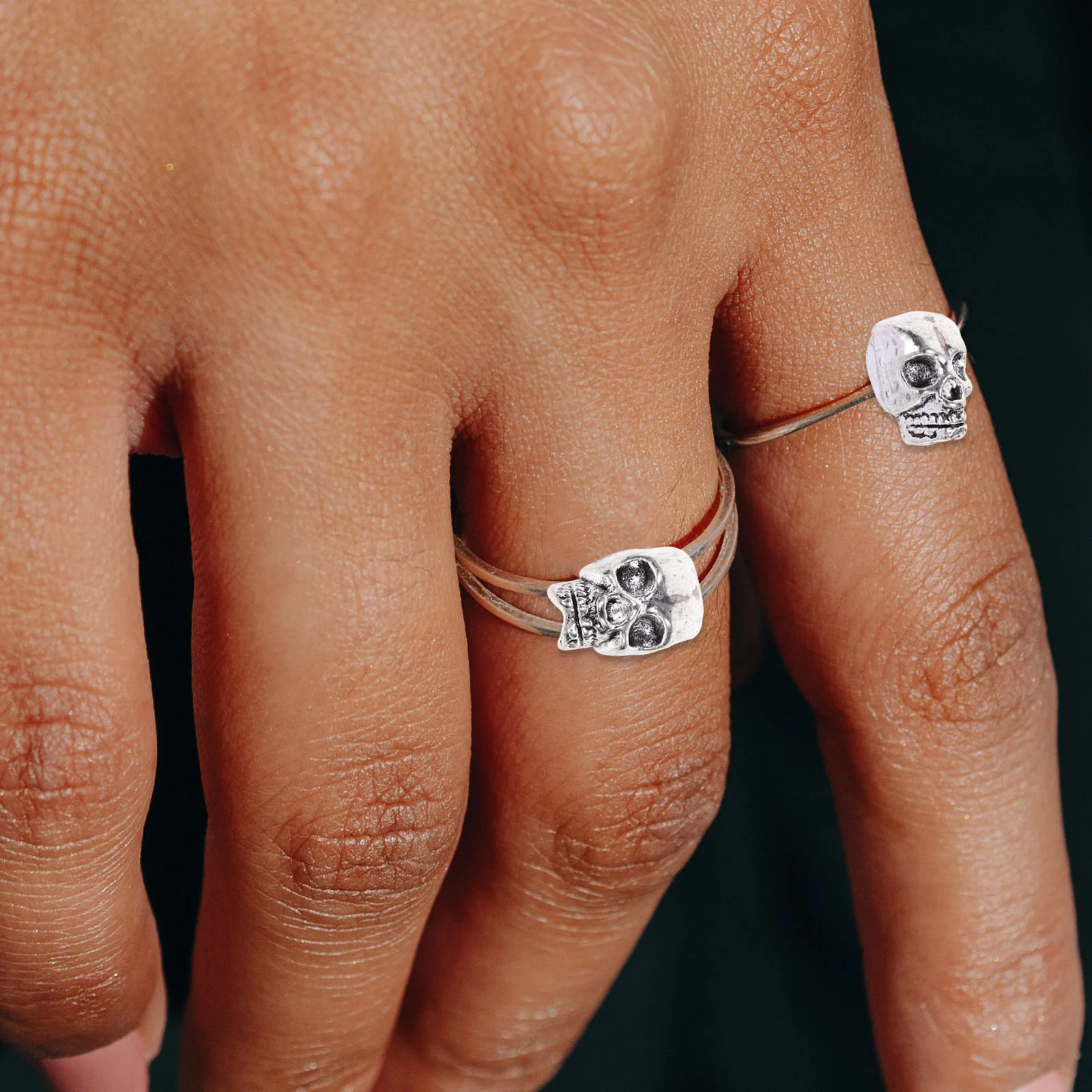 10 Pcs Accessories for Men DIY Spacer Necklace Skull Beads Pendant Man Bracelet