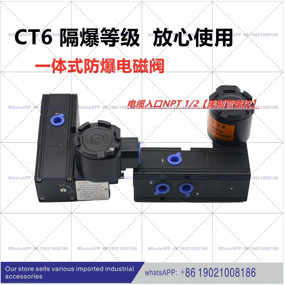 CT6 flameproof solenoid valve YGB-501-01 AC220V DC24V two-position five-way tee