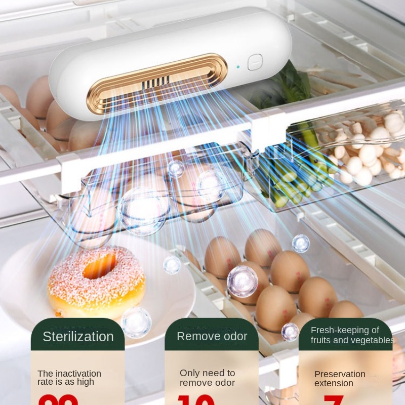  Kitchen Refrigerator Deodorizer USB Charging Portable Sterilization, Deodorization, Disinfection, And Odor Removal Air Purifier 
