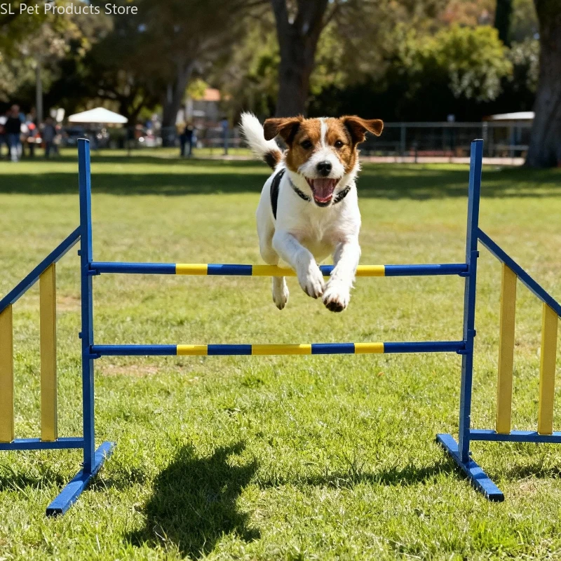 Dog Agility Jump Bar Training Obstacle Adjustable Pet Hurdle Exercise Competition Outdoor Agility Equipment For Small Medium Dog