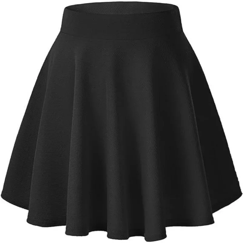 Mini Skirts Black Fashion Student A Line 2025 Black Women Pleated Skirts Summer High Waist Zipper Girls Dancing JK PTKPCC