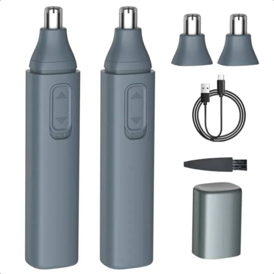 

JISHO триммер для волос в ушах и носу для мужчин и женщин, мощный двигатель 10000 об/мин с двойными лезвиями из нержавеющей стали, USB TypeC, перезаряжаемый