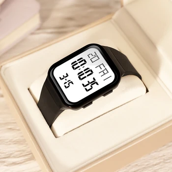 นาฬิกาสําหรับชายกีฬานักเรียนมัธยมปลายอินเทรนด์คู่นาฬิกานาฬิกาปลุกกันน้ํา Multi Functional ผู้หญิงนาฬิกาอิเล็กทรอนิกส์