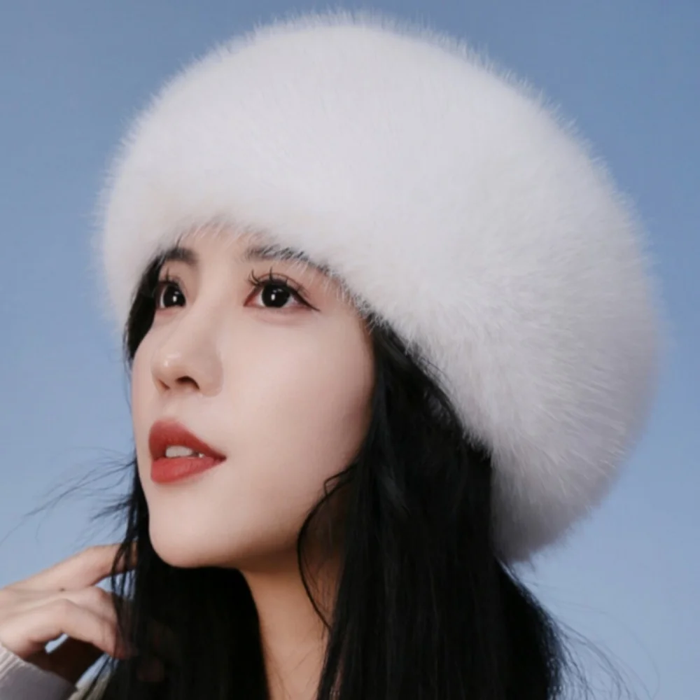 

Winter Thick Fluffy Headbands Hat Faux Fur Women Girl Imitation Fox Fur Headband Outdoor Soft Head Wrap Earwarmer Ski Hats