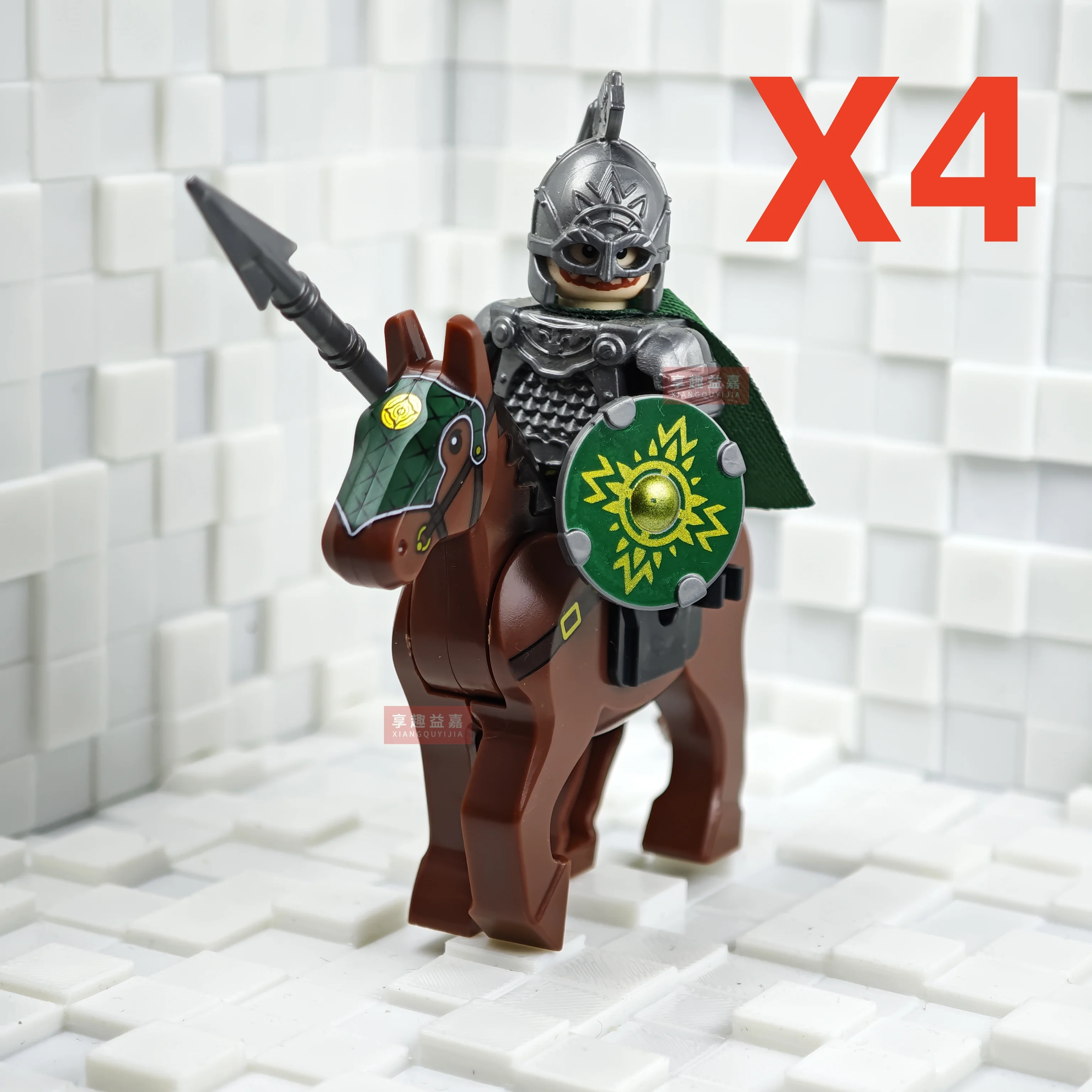 Battle Five Armies mit Schwert Rohan mit Pferd Bausteine Modell Ziegel Mini Action Spielzeug Figuren Spielzeug Geschenk für Kinder MOC