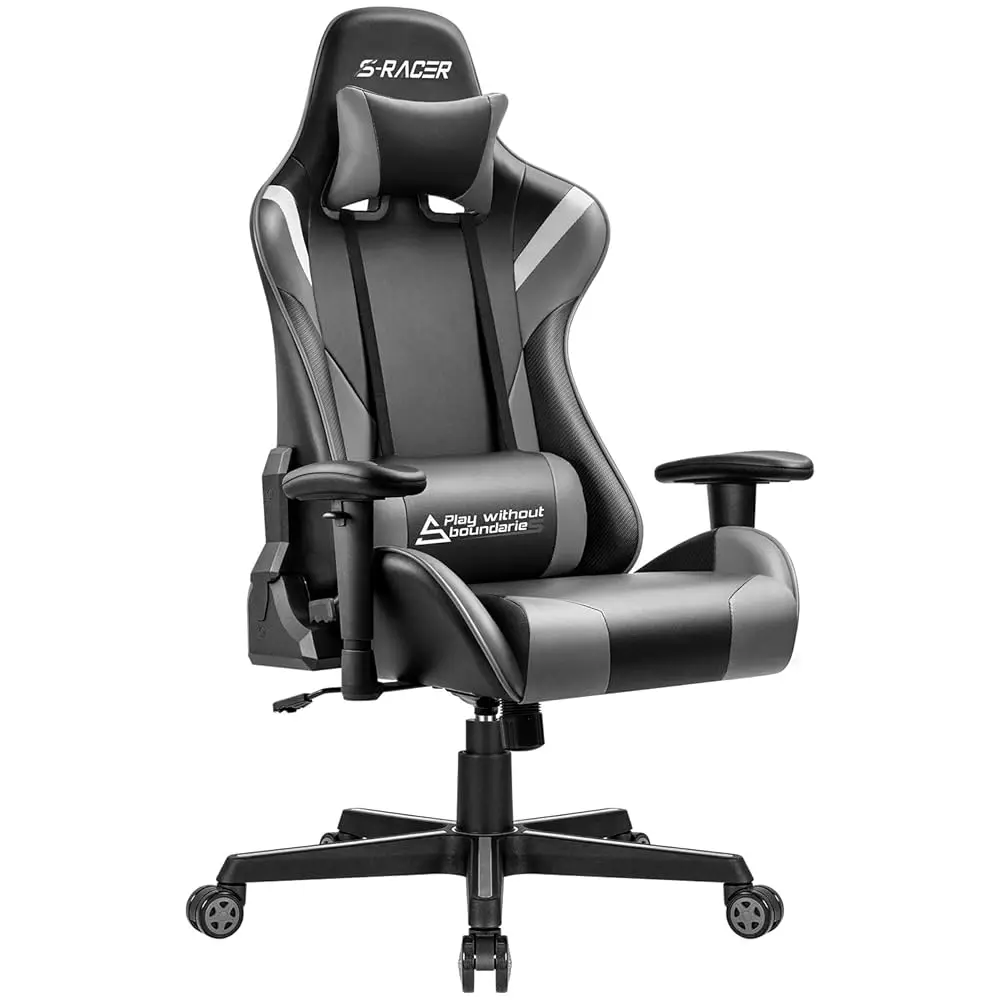 

Play Without Boundaries Video Gamming Computer Gaming Chair, Grey