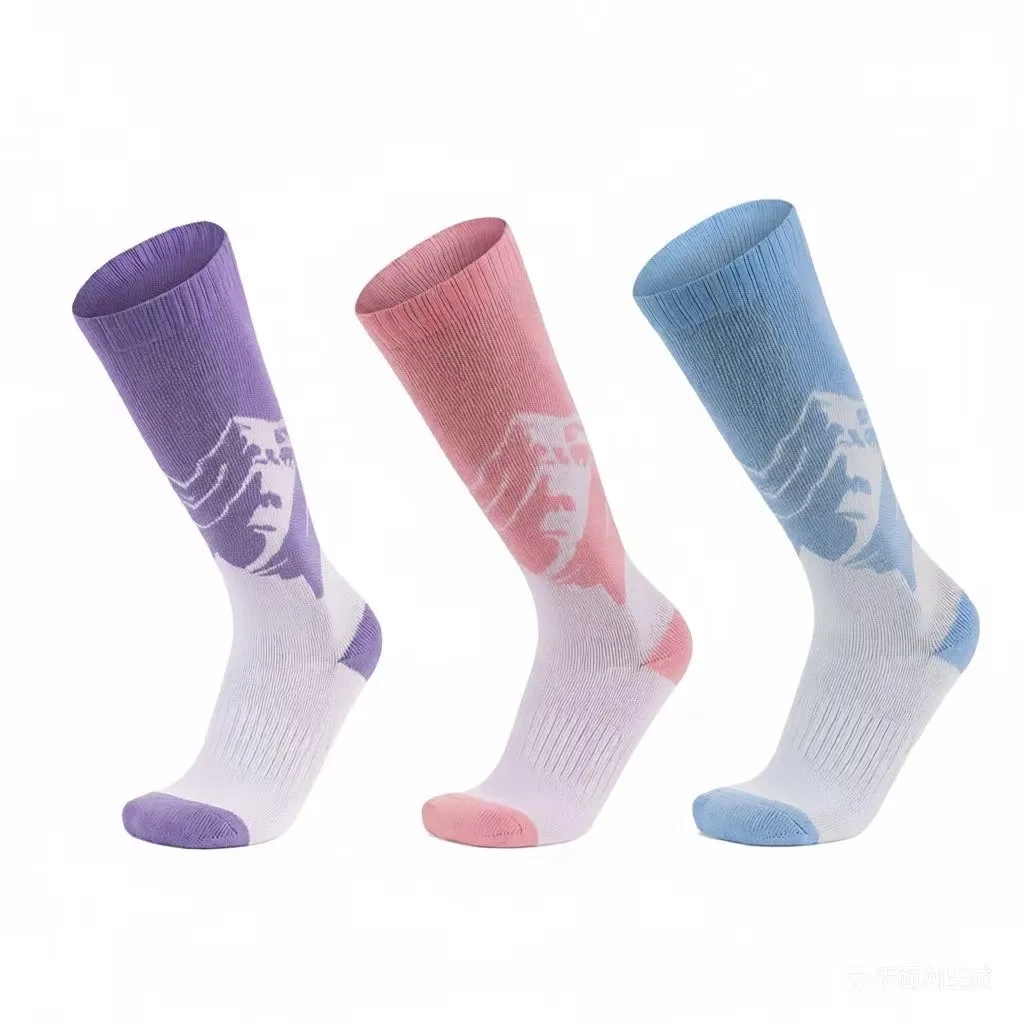 

Professional Ski Socks for Men Women - Anti-Slip, Breathable, Warm Winter Knee High Snowboarding Hiking Compression Sports Socks