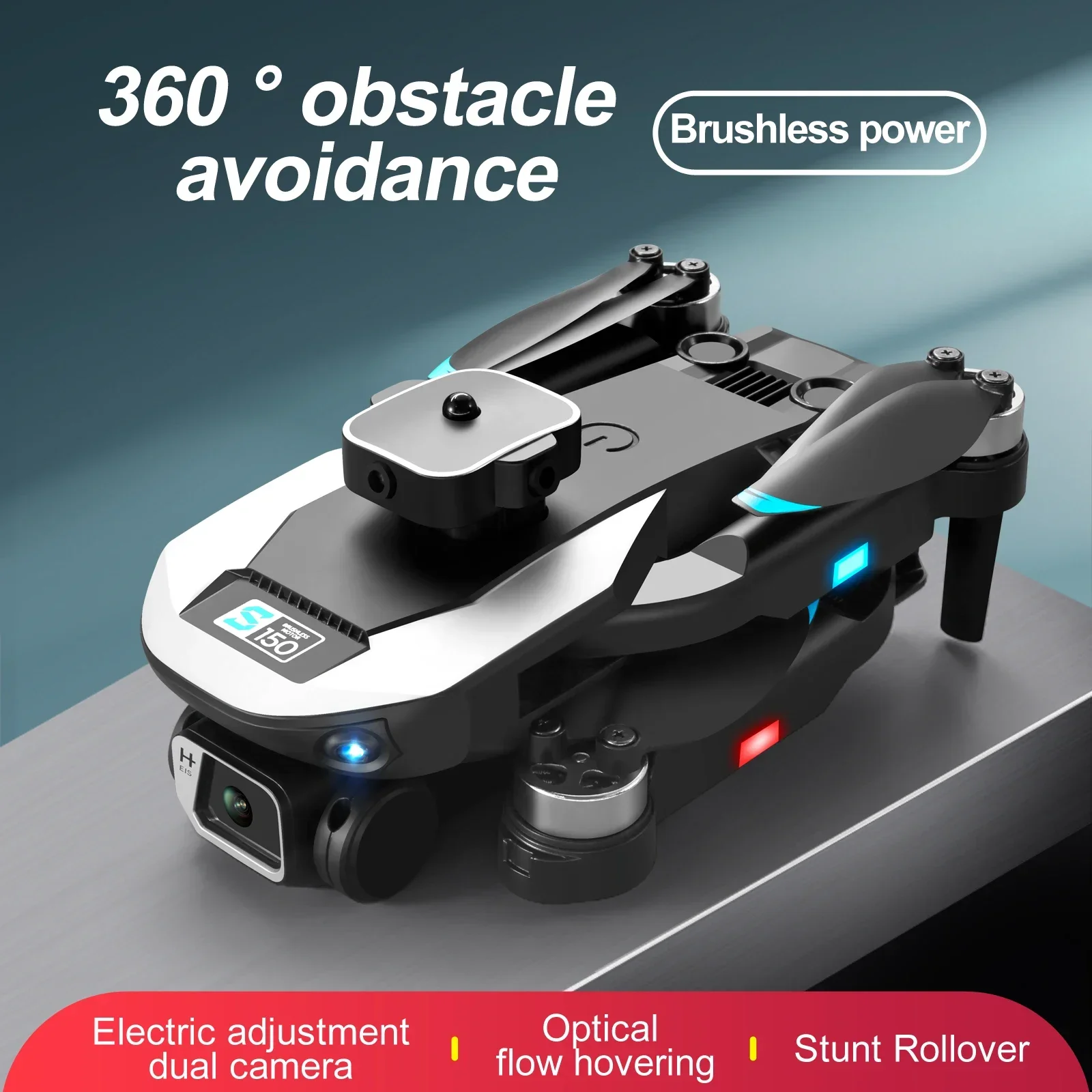 S150 Drone 8K HD Dual Camera Professional Optical Flow Obstacle Avoidance Brushless Positioning Aerial Photography Aircraft Toys