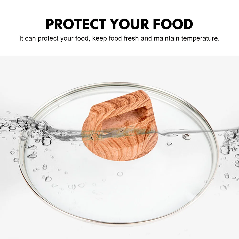 

Tempered Glass Pot Cover Visible Cooking Lid Heat Resistant Anti-Scald Food Cover Multipurpose Kitchen Tool