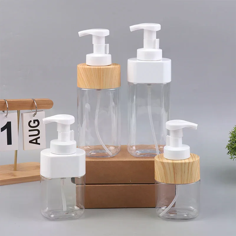 300/500ml Transparent Press Foaming Hand Soap Dispenser Empty Shower Gel Bottle Fcial Cleanser Mousse Container Travel Portable