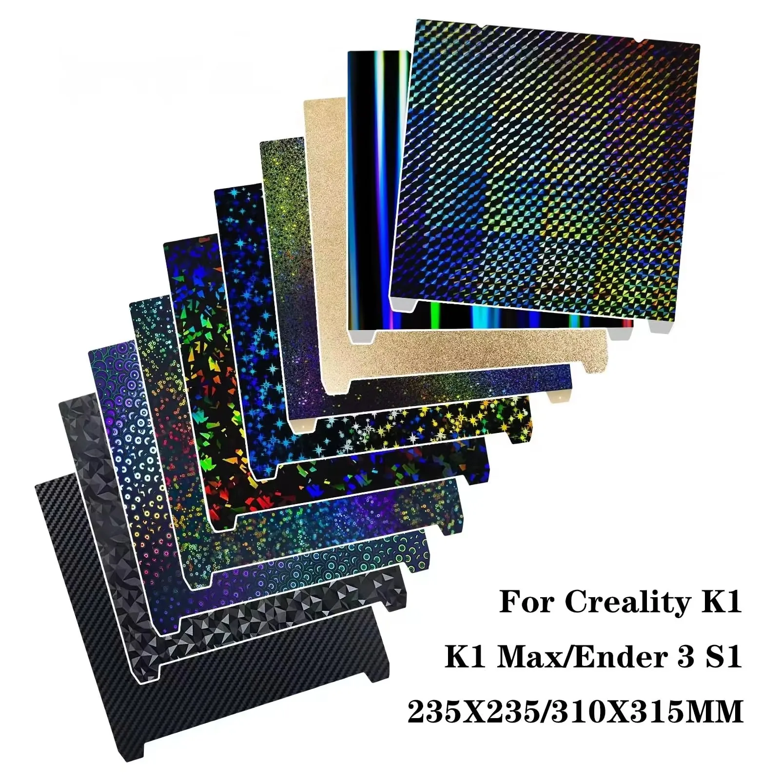 

For Creality K1 Build Plate K1 Max Bed Creality k1C Build Plate PET PEO H1H PEI Sheet 235x235 310x315 Ender 3 S1/Pro Ender 5 S1