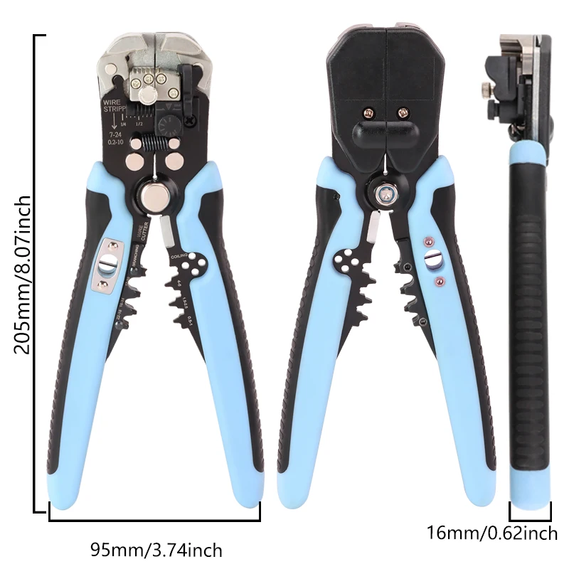 كماشة تجريد الأسلاك (0.25-10 مم2) 5 في 1 YES-1B أدوات أوتوماتيكية متعددة الوظائف لتجعيد وتقطيع وتقسيم الأسلاك