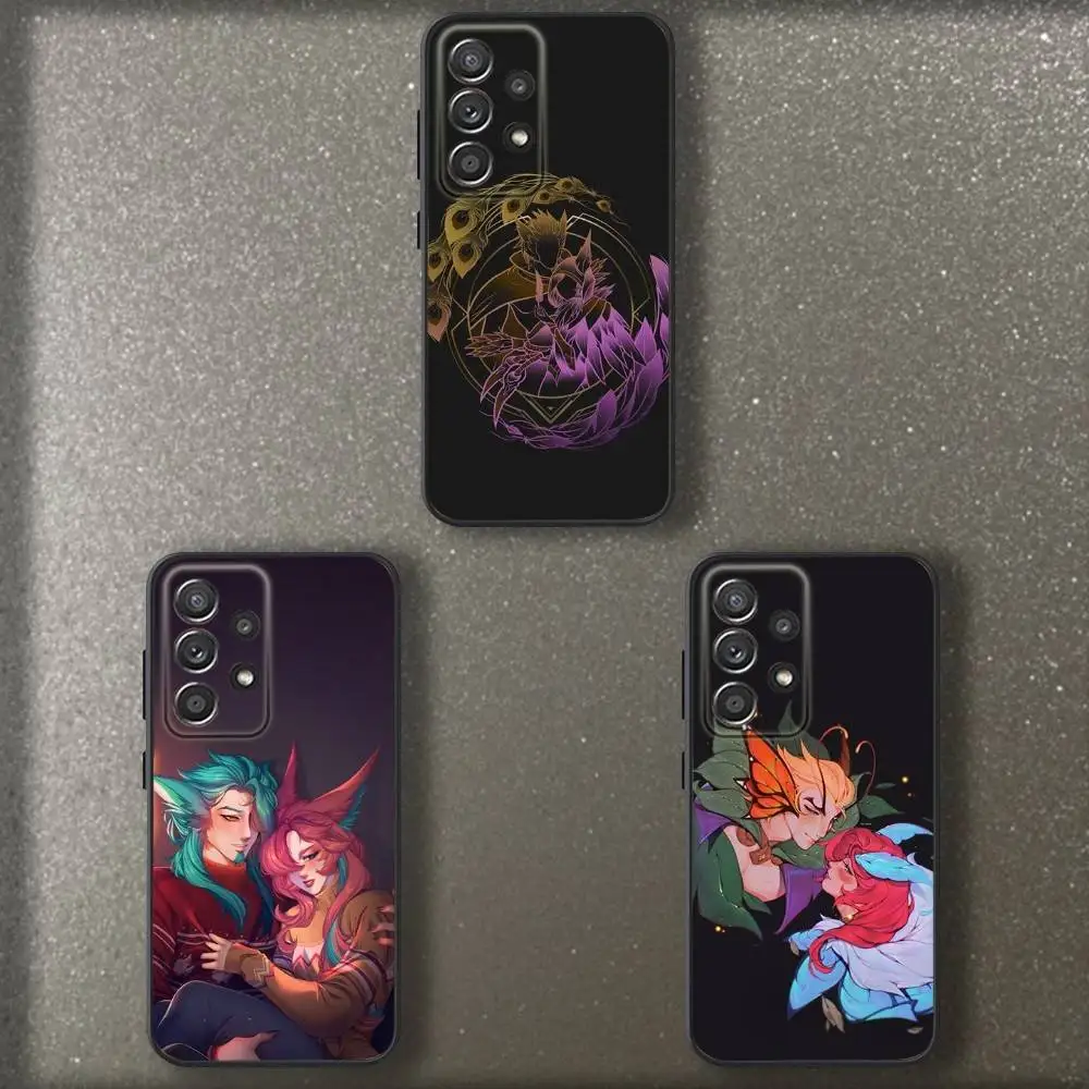 

Xayahs and R-Rakans Phone Case For Samsung S 25,24,23,22,30,21,10,9,Ultra,Plus,Lite,FE,4,5 G Soft Black Case