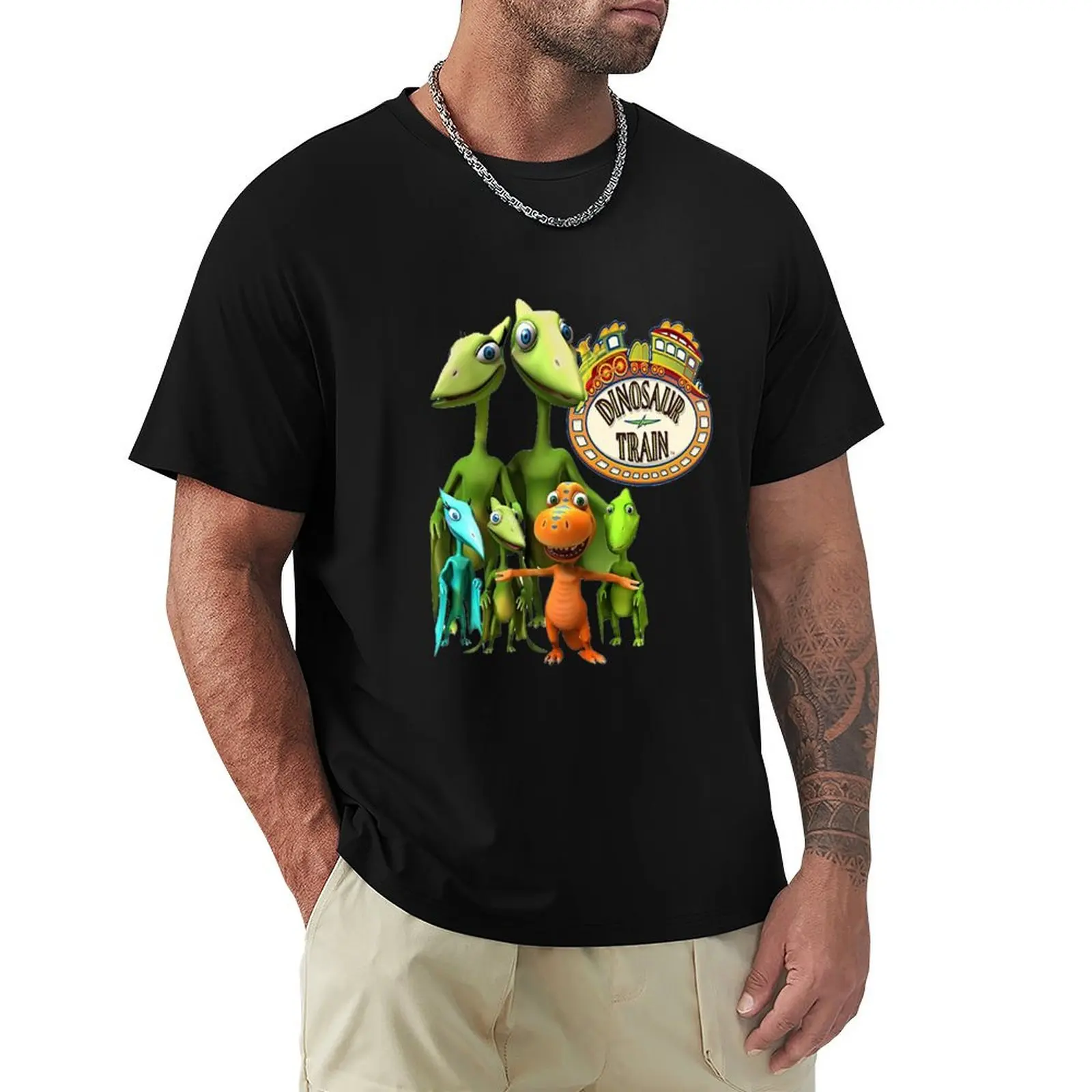 

Dinosaur Train T-Shirt T-shirts oversize Man t-shirt vintage clothes Men's clothing