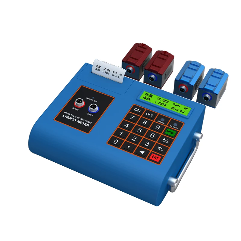 Portable Clamp-On Battery-Powered Ultrasonic Flow Meter for Liquid Water Oil 1% Accuracy RS485/LoRa Customizable OEM Support