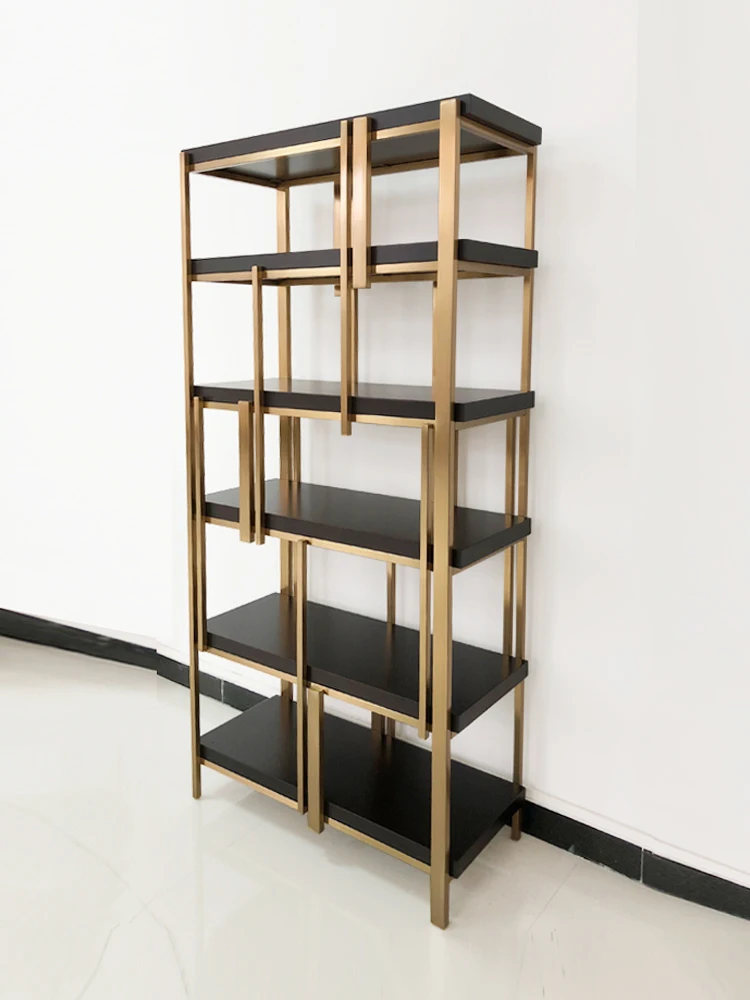 

Custom brushed brass bookshelf and storage shelf wine shelf decorative shelf bookshelf