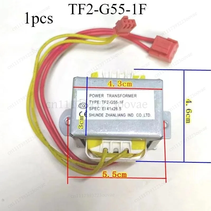 2Pcs TF2-G55-1F Power Transformer 220V to 10.5V 12V 550mA for Midea Gree Split AC Indoor Unit, Replacement Part