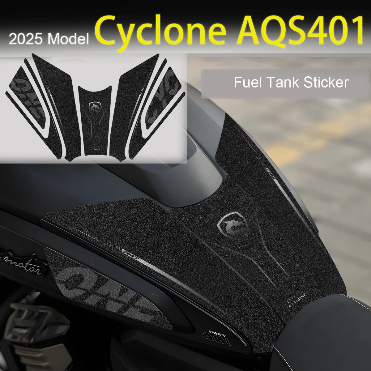

Противоскользящая наклейка на топливный бак, декоративная наклейка «рыбий кость», защита от царапин, аксессуары для мотоциклов для модели 2025 Cyclone AQS401