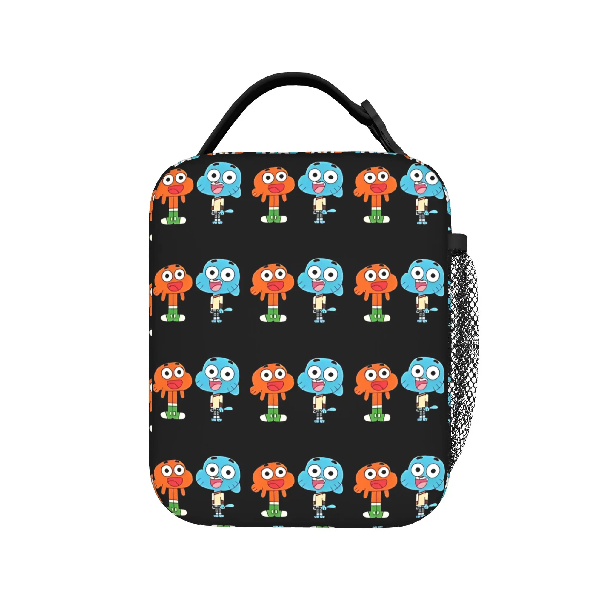 Darwin Insulated Lunch Bag Cartoon The Amazing World Of Gumballs Lunch Container Cooler Bag Tote Lunch Box Food Storage Bags