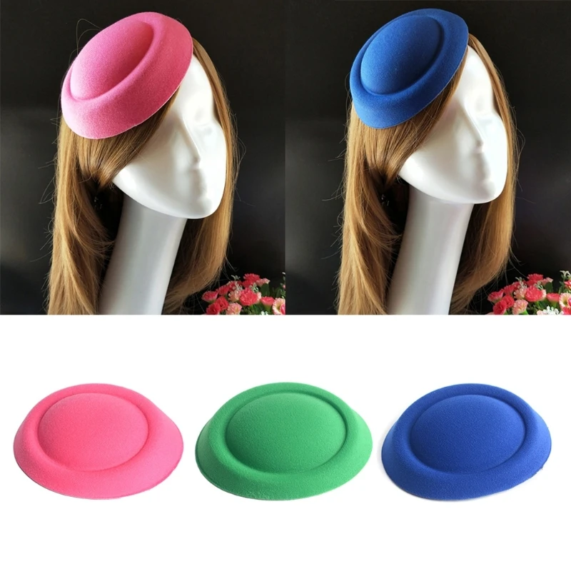 17cm Fascinator Hats Base Diy Millinery Hair Accessories Pillbox Fascinator Bases Mini Top Hats for Formal Occasion