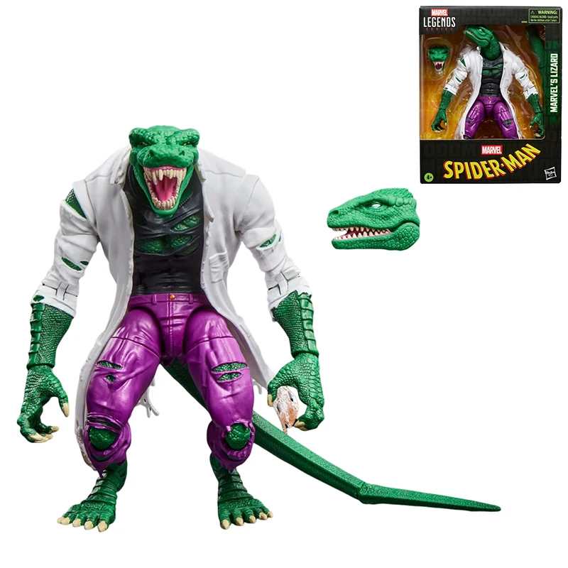 Figura de acción de anime original y genuina de Spider-Man Lizard Curtis “Curt” Connors, modelo de 6 pulgadas, colección de juguetes, regalo para niños