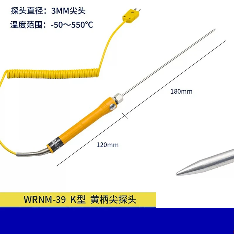 � K-Typ Handheld-Oberflächen-Thermoelement-Sonde Hochtemperatur-Thermoelement-Temperatursensor Thermoelement WRNM-020 WRNM-038 WRNM-39 – Detail 15