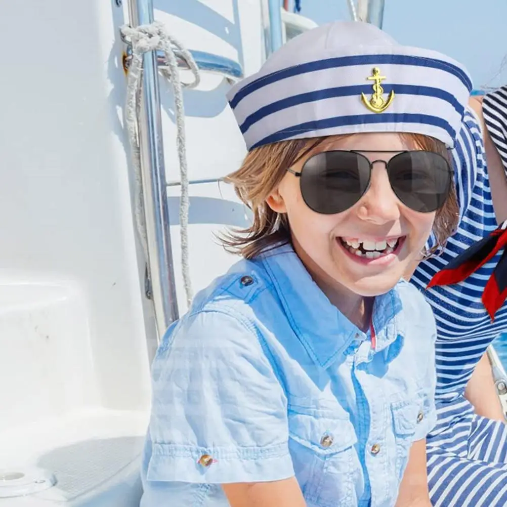 

Captains Sailor Hat Sailor Ship Cap Scarf party cosplay costume Ship Scarf Headware photo prop Yacht Boat Marine theme Dress up