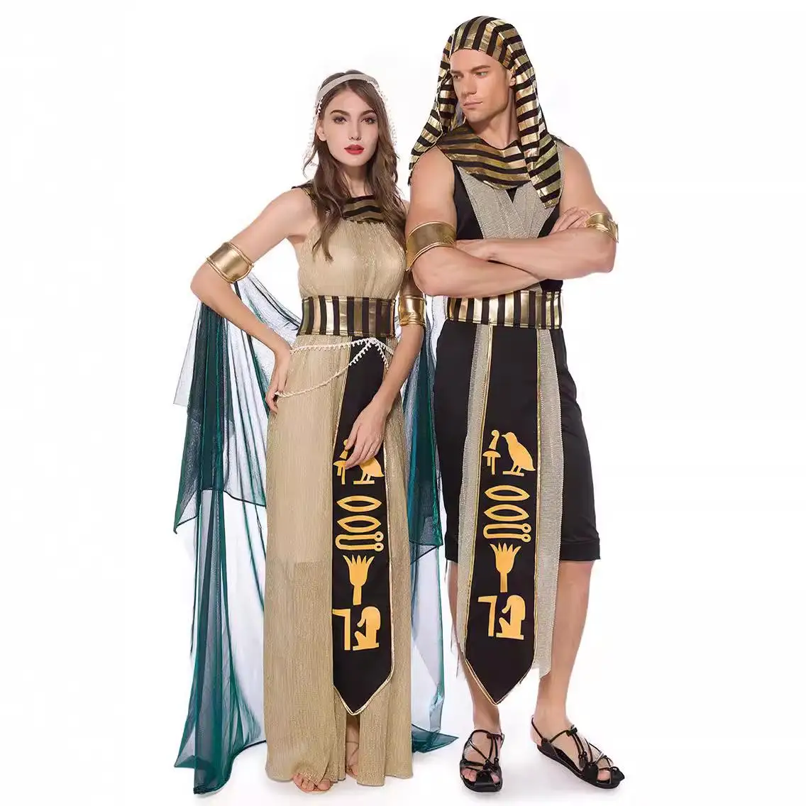 ชุดคอสเพลย์ฟาโรห์สำหรับผู้ใหญ่ ชุดกษัตริย์อียิปต์โบราณ ชุดประจำถิ่นแม่น้ำไนล์