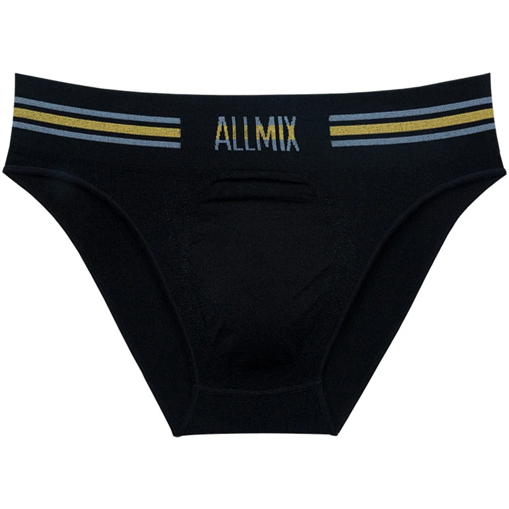 

Sexy Mens Cotton Briefs Lingerie Striped Underwear Low Rise Underpants Bulge Pouch Panties Knickers Seamless Underwear
