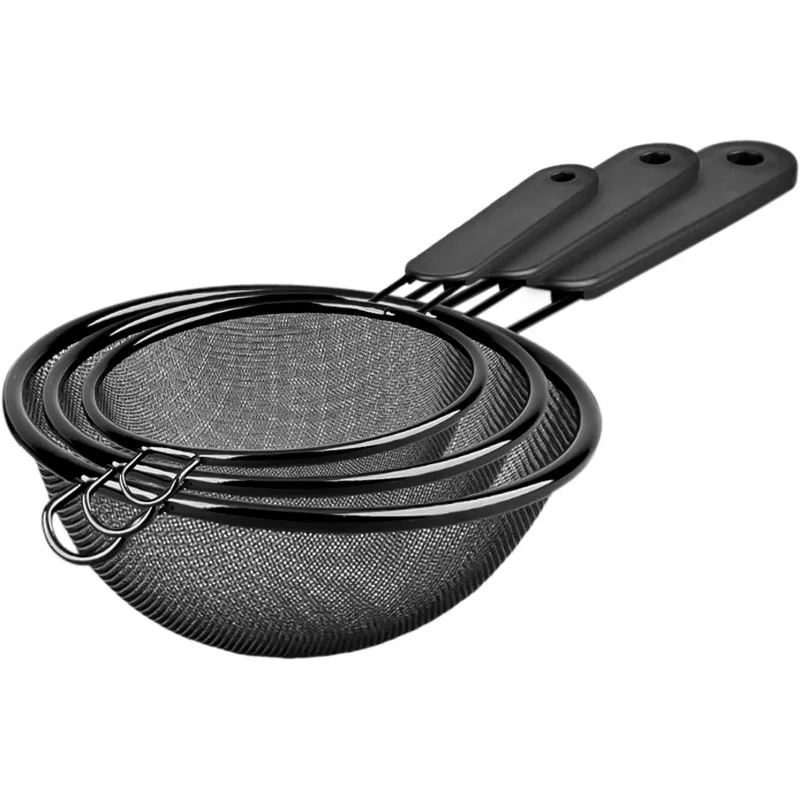 EURASIA Tent-Set 3 Strainers Different Diameter Fine Mesh Non-stick