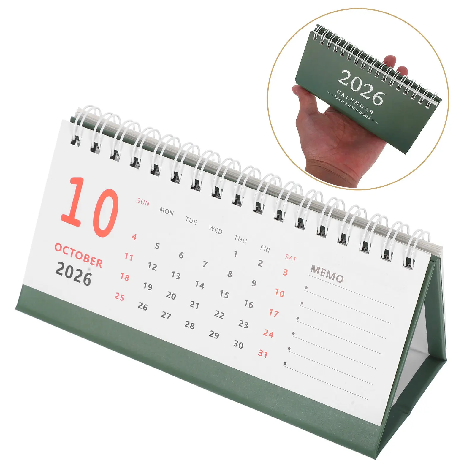 

Mini Desktop Calendar Standing Small Daily Office Tabletop Planning 2025 Planner