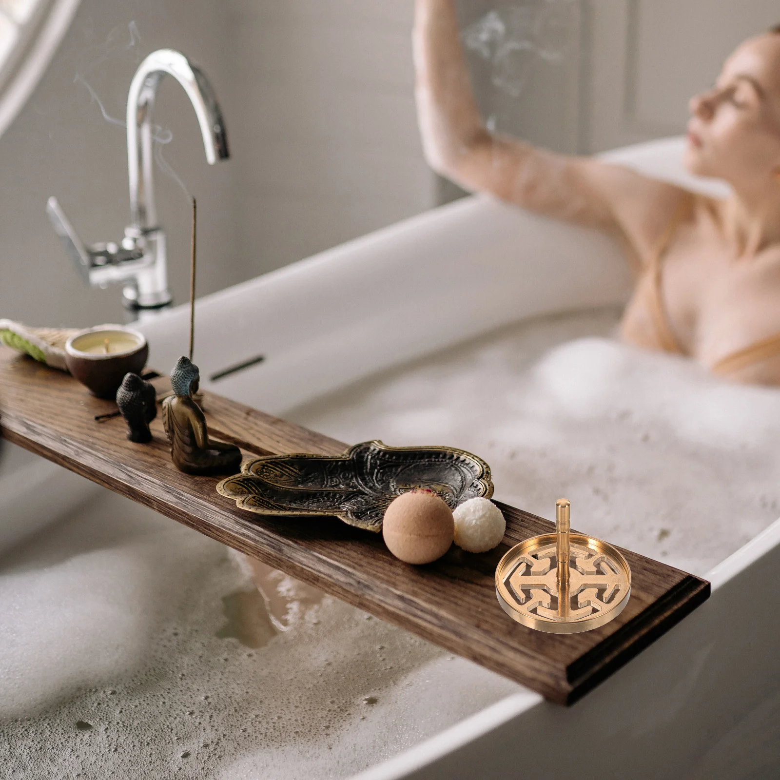 

Incense Press Mold Copper Creative Pattern Craftsmanship Home Fragrance Accessory For Meditation Yoga Room Tea Room