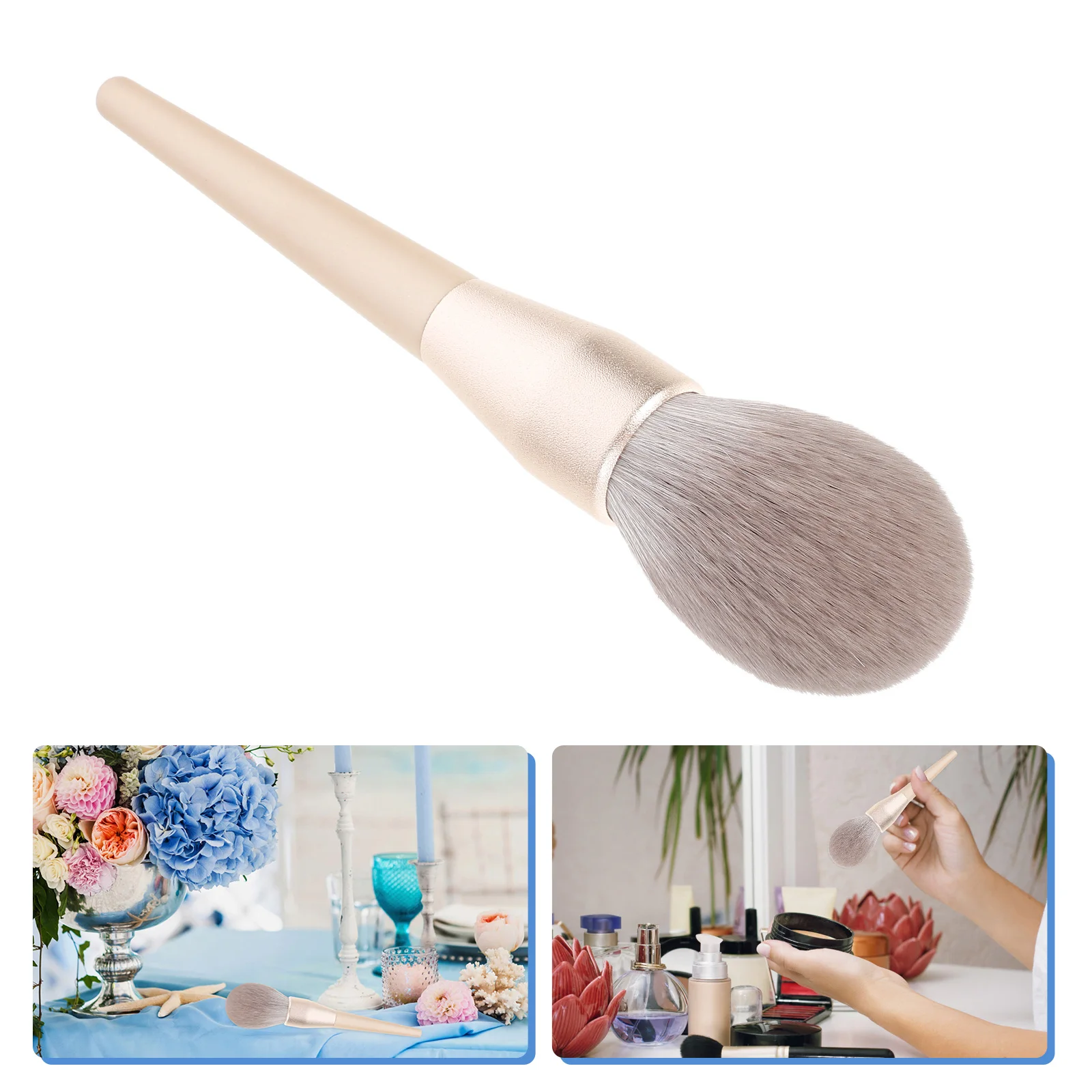 

Loose Powder Brush Premium Synthetic Hair Soft Dense Silky No Shedding Foundation Blush Makeup Tool For Women Girls