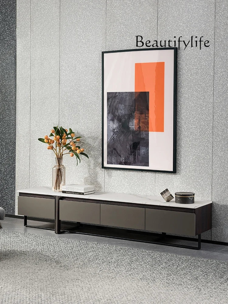 

muebles para hogar Minimalist Living Room TV Cabinet Nordic Modern Minimalist Marble Floor Cabinet Combination