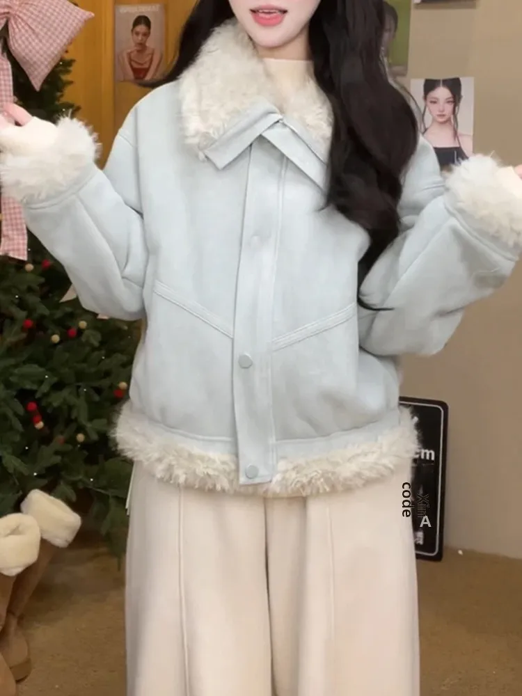 

Женское утепленное пальто из флиса, осенне-зимнее, новое, элегантное, с поясом на талии, длинными рукавами, однотонное, повседневная верхняя одежда