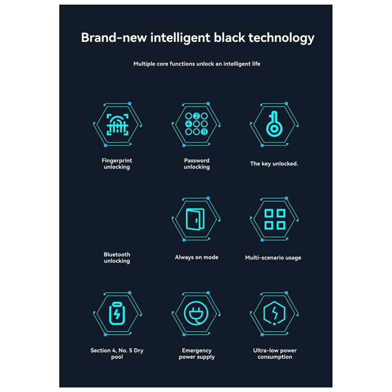 FFYY-Serratura avanzata per impronte digitali e password con telecomando app e tastiera touchscreen per installazione interna