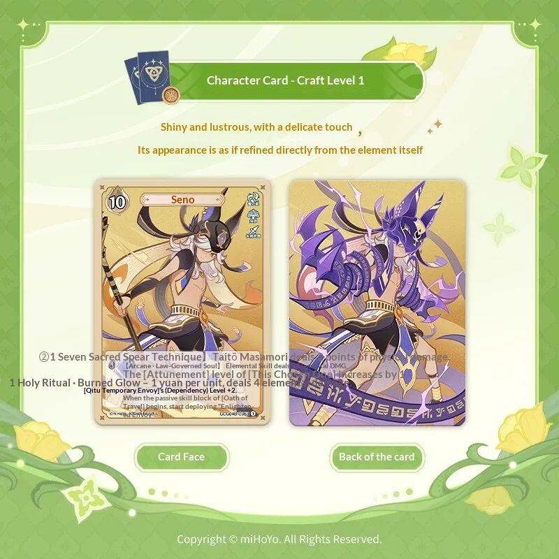 Shiningsoul Bo Genshin Impact Genius Invokation TCG Collectible Cards 4th Supplement Pack Table Game Trading Cards For Game Fans