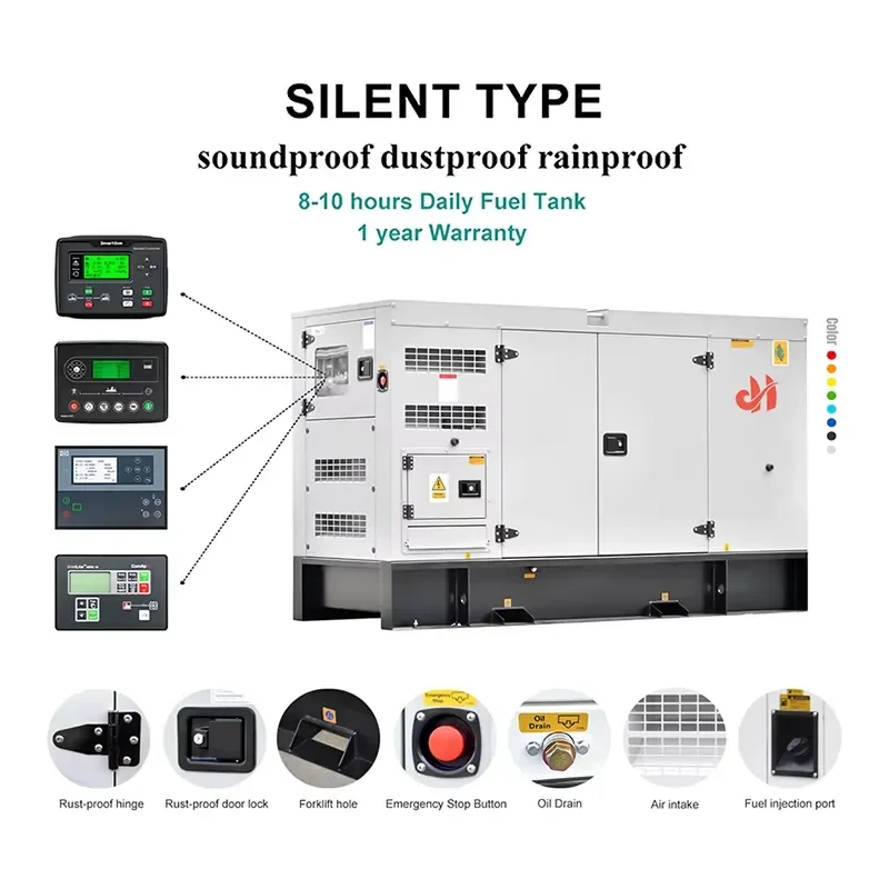 USACummins SL-C40M 20kVA 30kVA 40kVA 50kVA 60kVA 380/220V AC Three Phase Silent Type Generator Soundproof