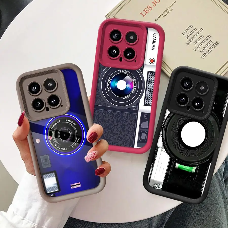 Retre Camera Phone Case for Xiaomi Redmi Note 12 Pro 9 12 13 10 Pro 12S 11S 10 Lite 11 Pro Plus 9S 11 Pro Soft Cover