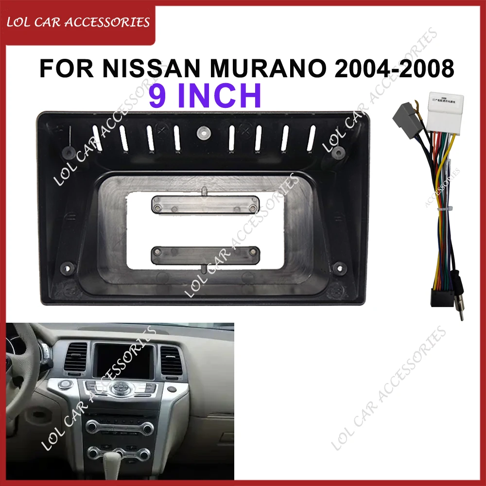 

9 Inch For Nissan MURANO 2004-2008 Car Radio Stereo GPS MP5 Android Player 2 Din Head Unit Panel Fascia Dash Frame