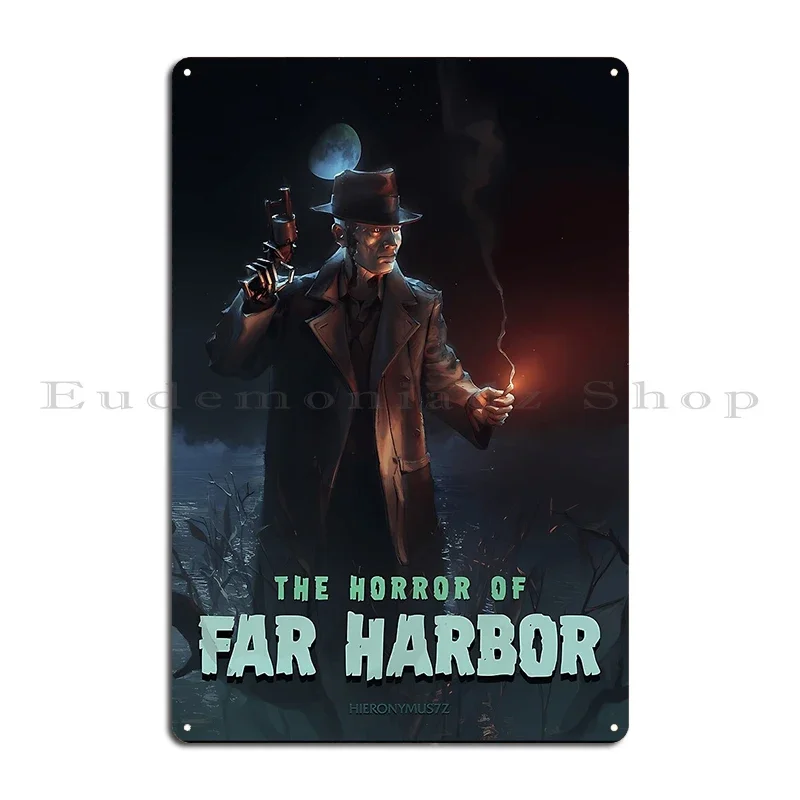 the terror 2018 The Horror Of Far Harbor Great Old One Rising out of the Depths Metal Home Design Personalized Tin Sign Poster