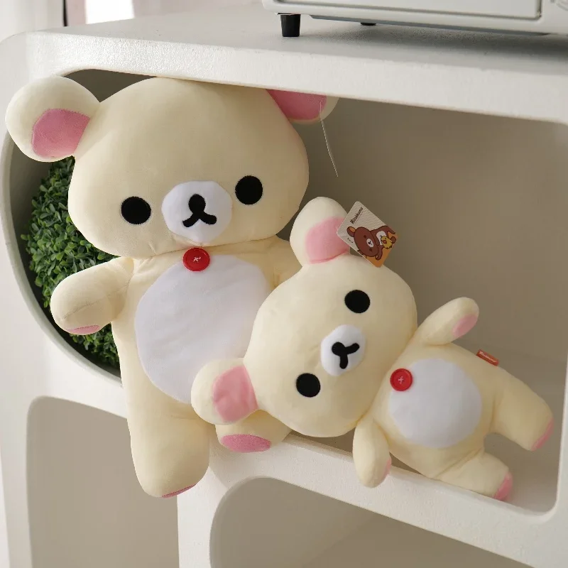 사랑스러운 Rilakkuma 플러시 테디 베어 봉제 인형, 일본 애니메이션, 크리스마스 선물, 귀여운 방 장식 