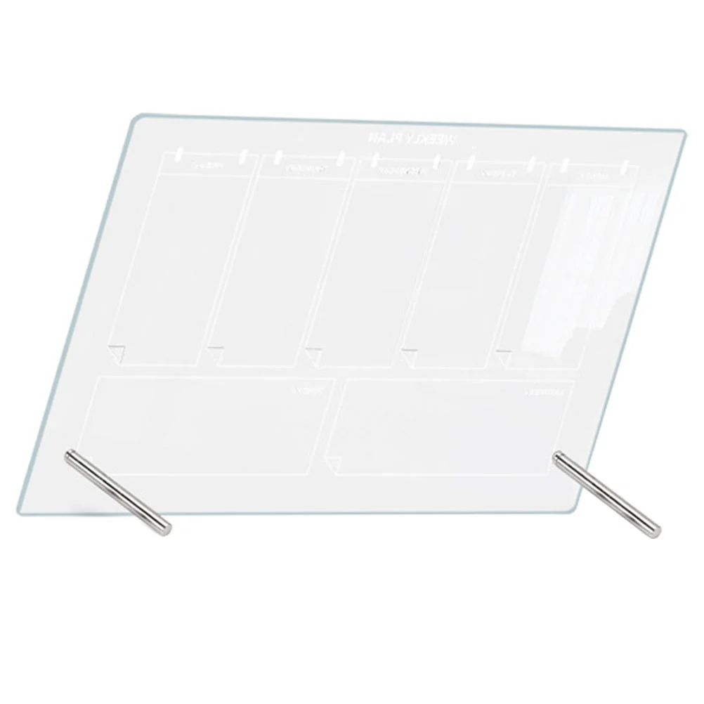 Transparent Writing Board Desk Whiteboard Dry Erase Table Magnetic Tabletop for Calendar Desktop