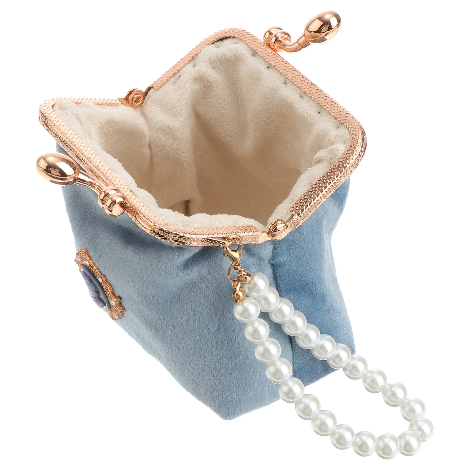 

Retro Gold Bag Kiss Key Wallet Cute Purse for Women Vintage Style Lovely Coin Pouch Portable Small Wallet Fashion