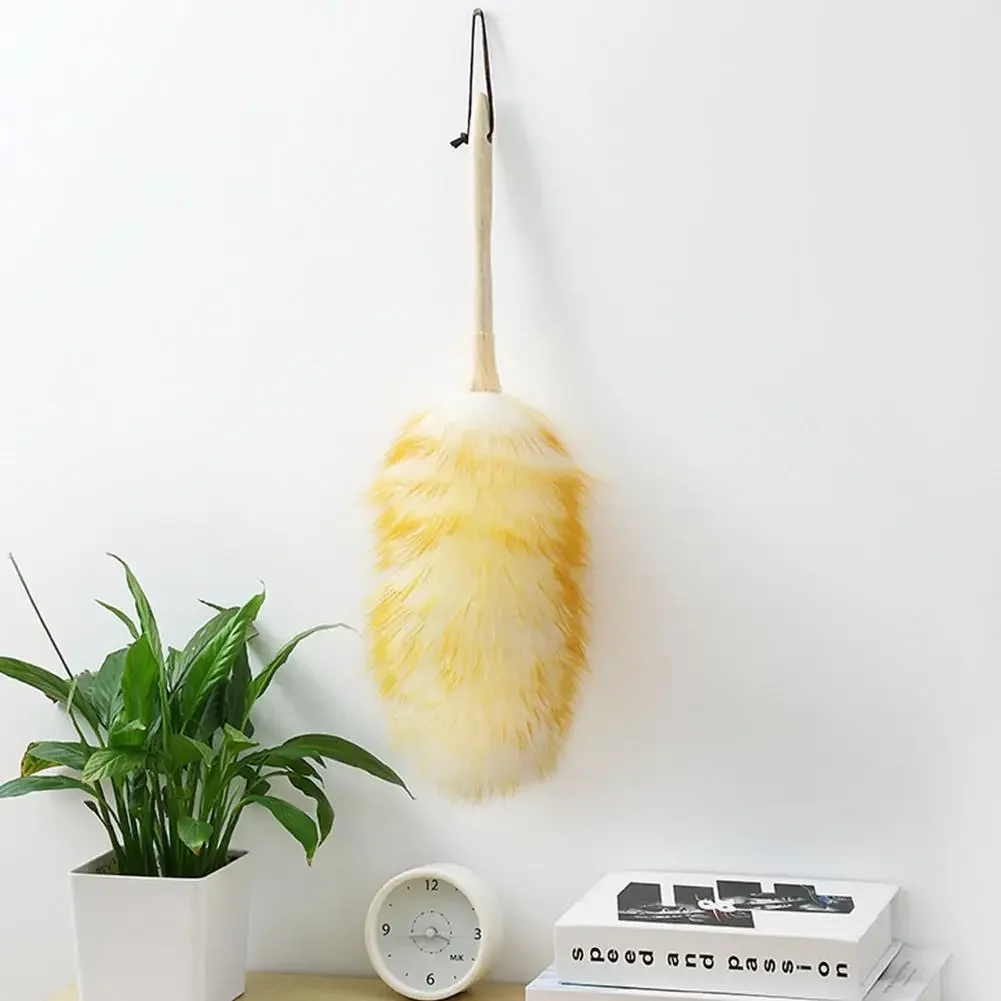 Household Dust Quality Mites Dusting Anti-static Brush  Wool Furniture Feather Soft High Duster Lambswool