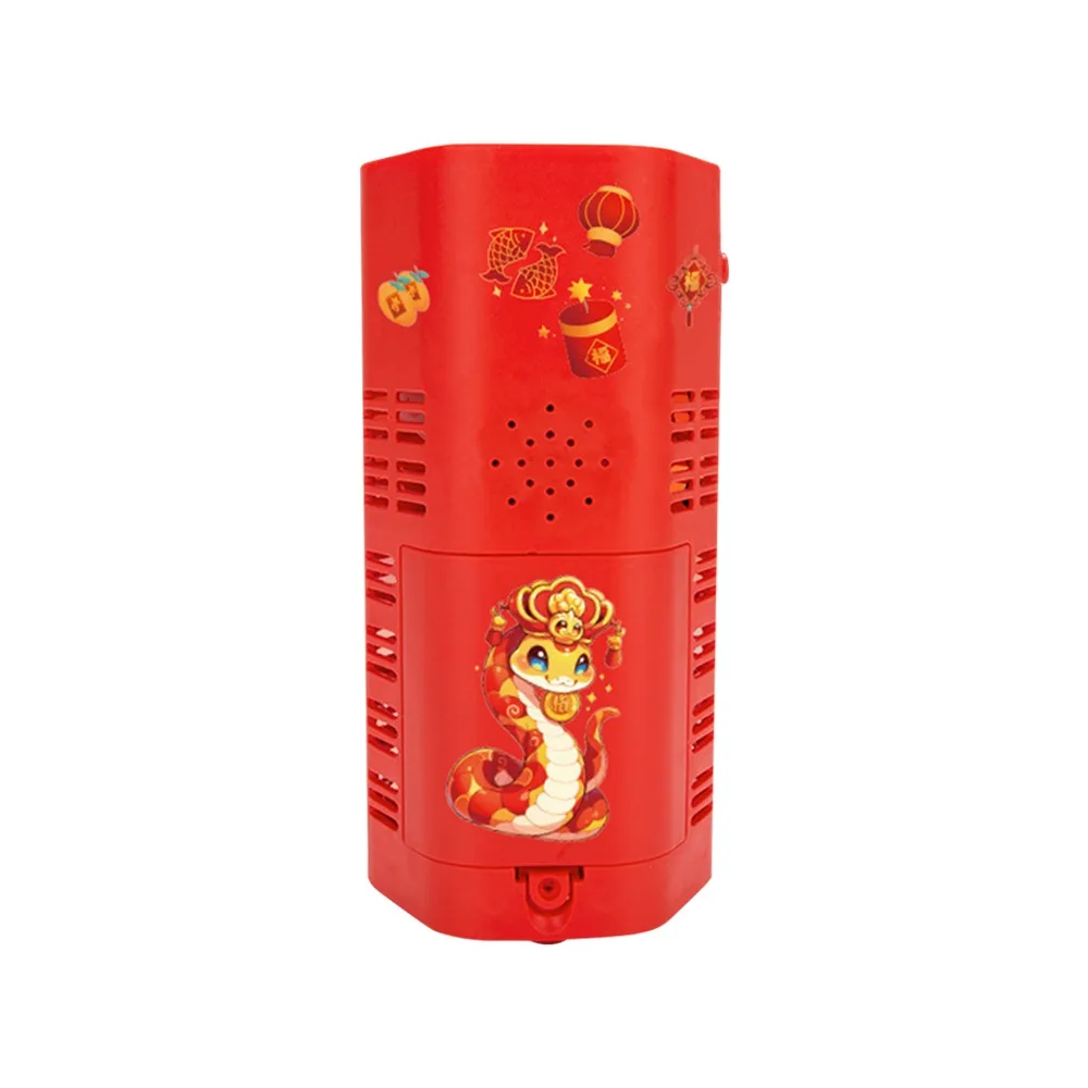 آلة فقاعة بلاستيكية جديدة، منفاخ فقاعات إلكتروني أحمر، أضواء فلاش، أصوات نفخ الفقاعات الأوتوماتيكية، احتفال بالعام الجديد