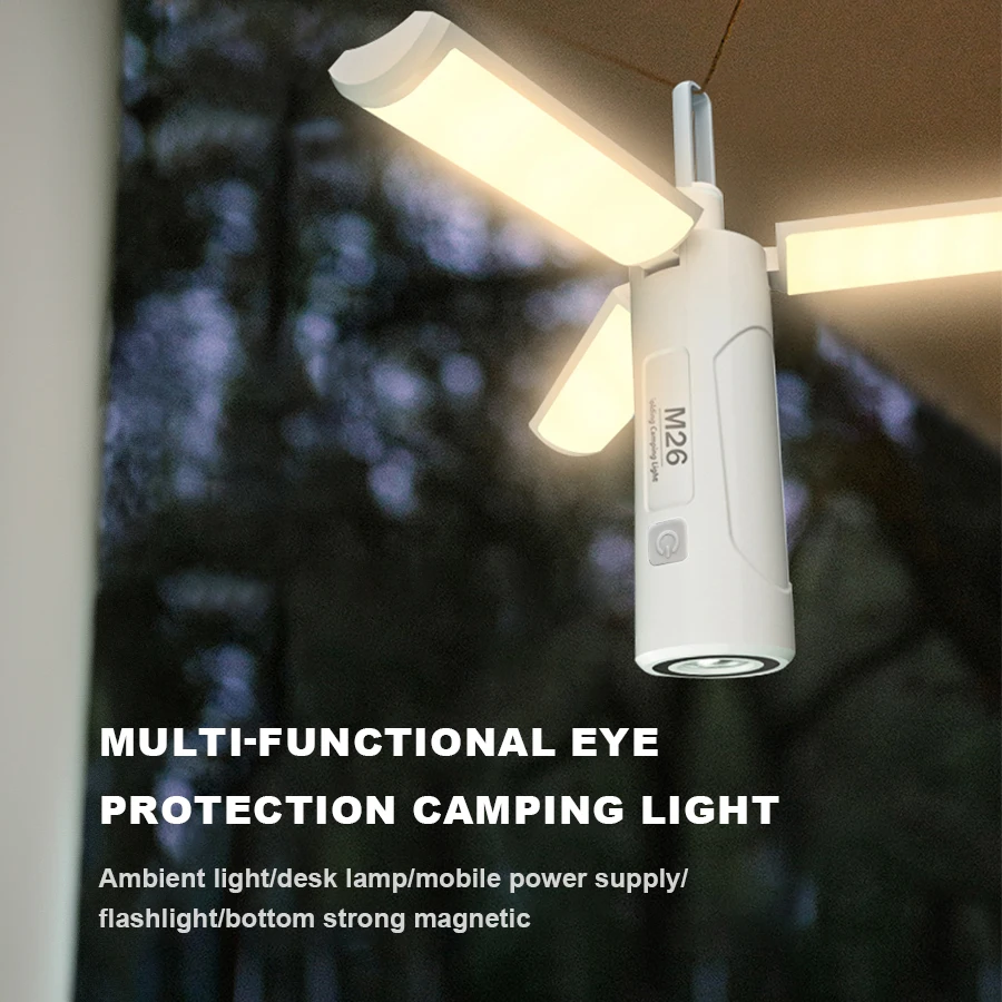 

E2 Portable Camping Lantern 3500mAh Rechargeable Tent Light Travel Lamp Folding Hanging Light Outdoor Emergency Lamp Work Light