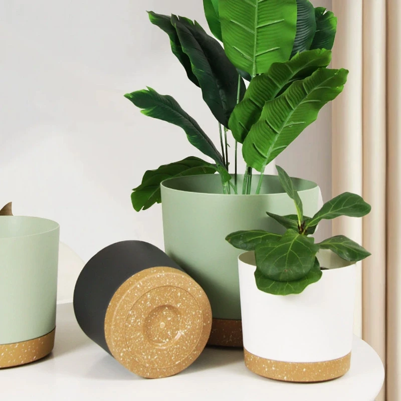 

3PCS Plastic Plant Pot Round Pots for Plants Succulents Flower pot with Tray Bonsai Potted Flowerpot Garden Pots Home Decoration