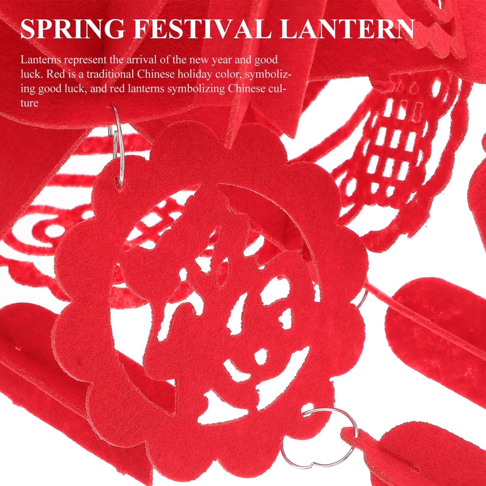 

2Pcs Chinese New Year Red Lanterns Durable Hanging Decorative Lanterns Spring Festival Blessing Pendant Party Decoration